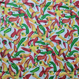 Poly-Cotton Chili Peppers Print for Arts, Crafts, & Sewing