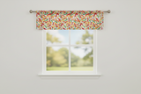 Cotton Window Valance Fruits Print 58 Inch Wide Chili Peppers - White
