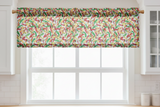 Cotton Window Valance Fruits Print 58 Inch Wide Chili Peppers - White