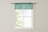Cotton Window Valance Circles Print 58 Inch Wide - Blue