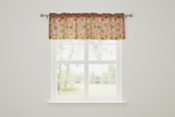Cotton Window Valance Circles Print 58 Inch Wide - Pink