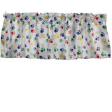 Cotton Window Valance Animal Paw Print 58 Inch Wide