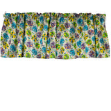Cotton Window Valance Floral Print 58 Inch Wide Butterfly Colorful Abstract