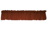 Solid Poplin Window Valance 58" Wide Copper Rust