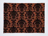 Poplin Damask Floral Dinner Table Placemats Holiday Home Decoration 13" x 19" (Pack of 4)