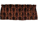 Floral Poplin Damask Window Valance 58" Wide