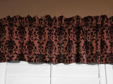 Floral Poplin Damask Window Valance 58" Wide
