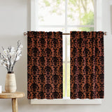 Poplin Damask Floral Café Tier Curtains Window Treatment Kitchen Home Décor