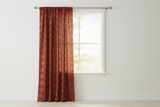 Satin Rosette 3D Pop up Flower Single Curtain Panel 54 Inch Wide - Copper