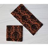 Poplin Damask Floral Napkins Dinner Table Decor 16" x 16" Hemmed (Pack of 6)