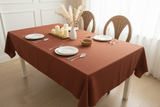 Polyester Poplin Gaberdine Durable Tablecloth Solid - Copper Rust