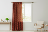 Satin Rosette 3D Pop up Flower Single Curtain Panel 54 Inch Wide - Copper