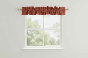 Solid Poplin Curtain Valance Sleeve Topper - Copper