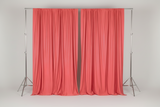 Solid Poplin Window Curtain or Photography Backdrop 58" Wide - Coral