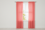 Solid Poplin Window Curtain or Photography Backdrop 58" Wide - Coral