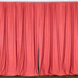 Solid Poplin Window Curtain or Photography Backdrop 58" Wide Coral