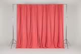 Solid Poplin Window Curtain or Photography Backdrop 58" Wide - Coral