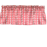 Poplin Tavern Gingham Checkered Polyester Window Valance 58" Wide
