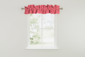 Solid Poplin Curtain Valance Sleeve Topper - Coral