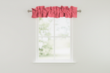 Solid Poplin Curtain Valance Sleeve Topper - Coral