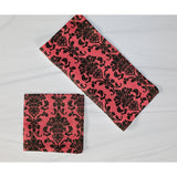 Poplin Damask Floral Napkins Dinner Table Decor 16" x 16" Hemmed (Pack of 6)