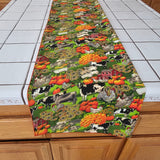 Autumn Fall Season Animal Farm Printed Poly Cotton Table Runner