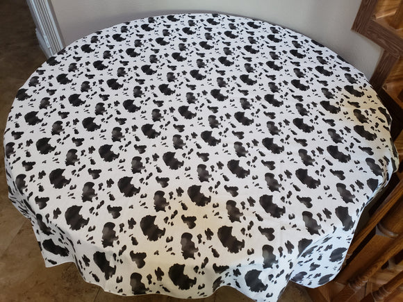 Cotton Tablecloth Animal Print Cow Spots