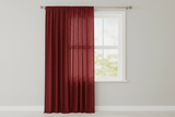 Solid Poplin Window Curtain or Photography Backdrop 58" Wide - Cranberry Red