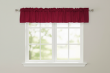 Solid Poplin Window Valance 58" Wide - Cranberry Red