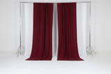 Solid Poplin Window Curtain or Photography Backdrop 58" Wide - Cranberry Red
