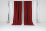 Solid Poplin Window Curtain or Photography Backdrop 58" Wide - Cranberry Red