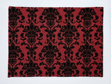 Poplin Damask Floral Dinner Table Placemats Holiday Home Decoration 13" x 19" (Pack of 4)