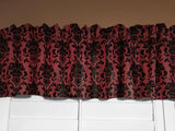 Floral Poplin Damask Window Valance 58" Wide