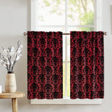 Poplin Damask Floral Café Tier Curtains Window Treatment Kitchen Home Décor