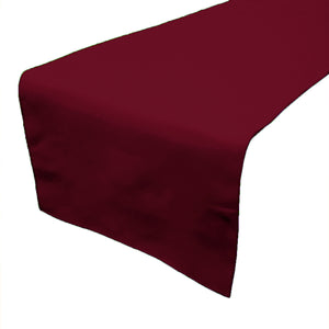 Poplin Table Runner Solid Cranberry Red