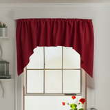 Poplin Solid Swag Window Valance 72" Wide / 36" Tall