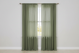 Solid Poplin Window Curtain or Photography Backdrop 58" Wide - Dark Sage