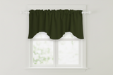 Poplin Solid Scalloped Wave Window Valance 58" Wide / 20" Tall