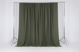 Solid Poplin Window Curtain or Photography Backdrop 58" Wide - Dark Sage