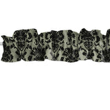 Floral Poplin Damask Curtain Sleeve Topper