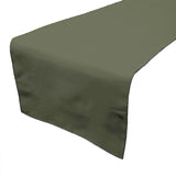 Poplin Table Runner Solid - Dark Sage