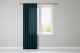 Solid Poplin Window Curtain or Photography Backdrop 58" Wide - Dark Teal
