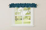 Faux Burlap Texture Curtain Sleeve Topper Window Treatment with Bottom and Top Ruffle
