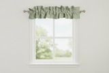 Solid Poplin Curtain Valance Sleeve Topper - Dark Sage