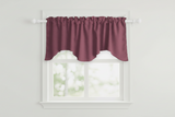 Poplin Solid Scalloped Wave Window Valance 58" Wide / 20" Tall