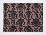 Poplin Damask Floral Dinner Table Placemats Holiday Home Decoration 13" x 19" (Pack of 4)
