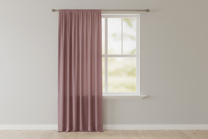 Solid Poplin Window Curtain or Photography Backdrop 58" Wide - Dusty Rose