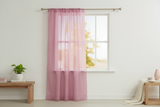 Sheer Tinted Organza Solid Single Curtain Panel 58 Inch Wide - Dusty Rose