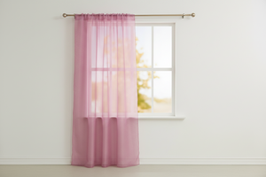 Sheer Tinted Organza Solid Single Curtain Panel 58 Inch Wide - Dusty Rose
