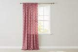 Satin Rosette 3D Pop up Flower Single Curtain Panel 54 Inch Wide - Dusty Rose